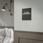 I Eat Asphalt Poster — Black Minimal Motorcycle/Biker Wall Art