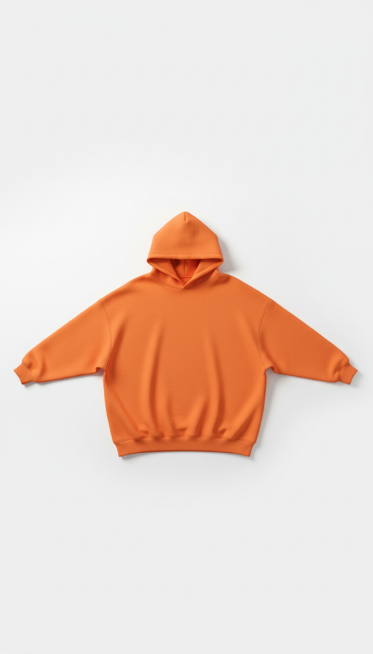 Oversized Hoodie—Vivid Red Graphic