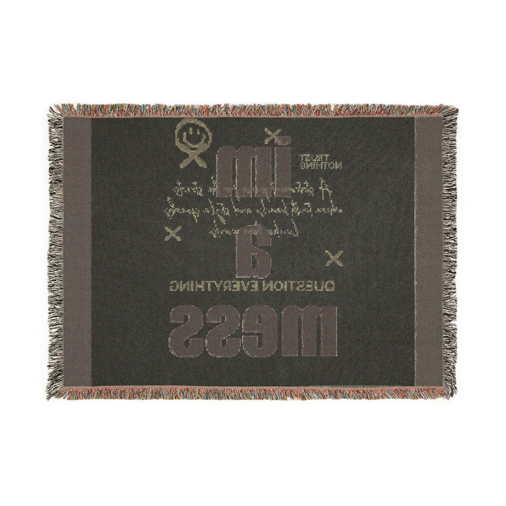 "I’m a Mess" Woven Throw Blanket – Funny Self-Care Cozy Décor