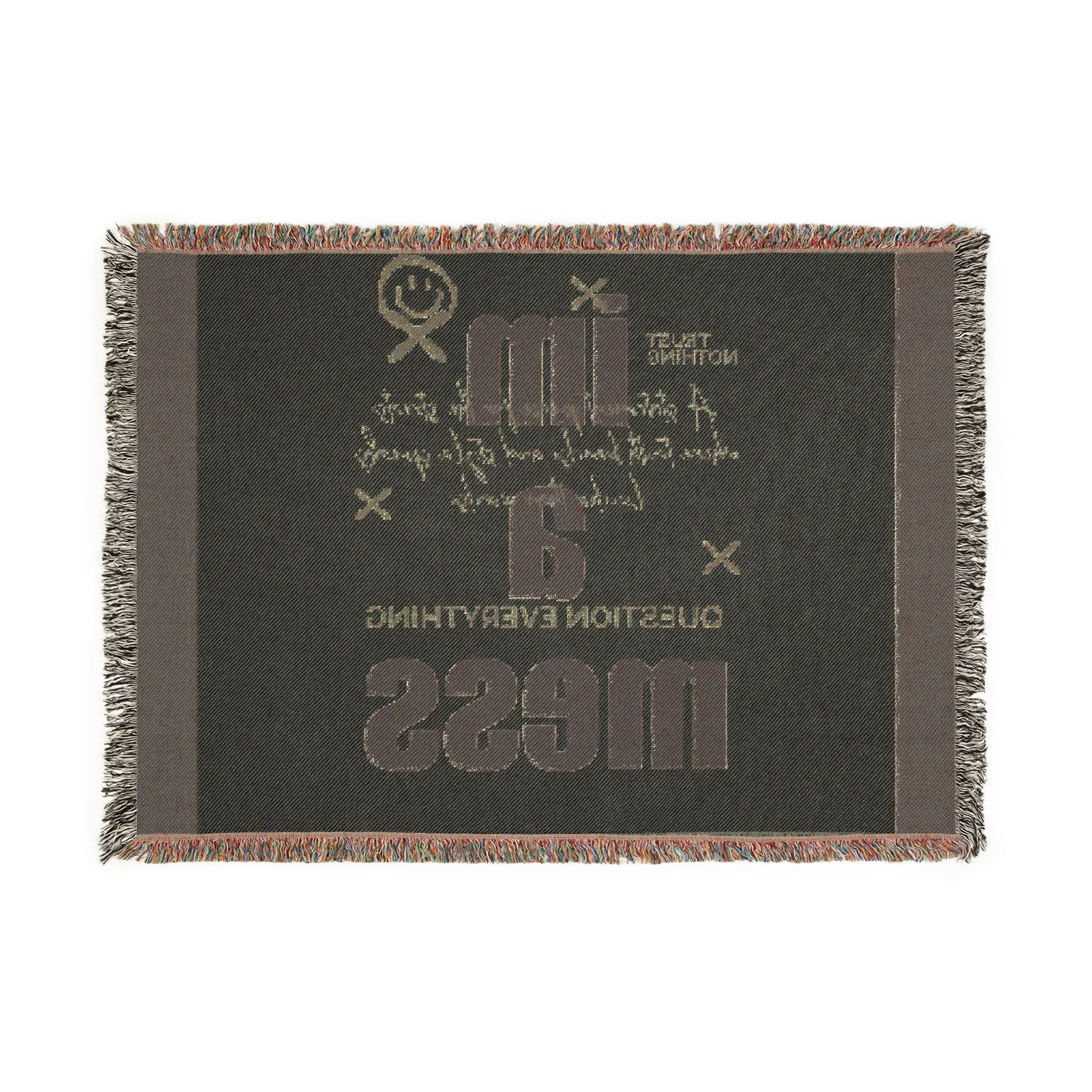 "I’m a Mess" Woven Throw Blanket – Funny Self-Care Cozy Décor