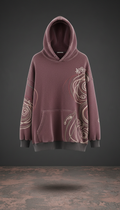 Distressed Pink Letter Hoodie